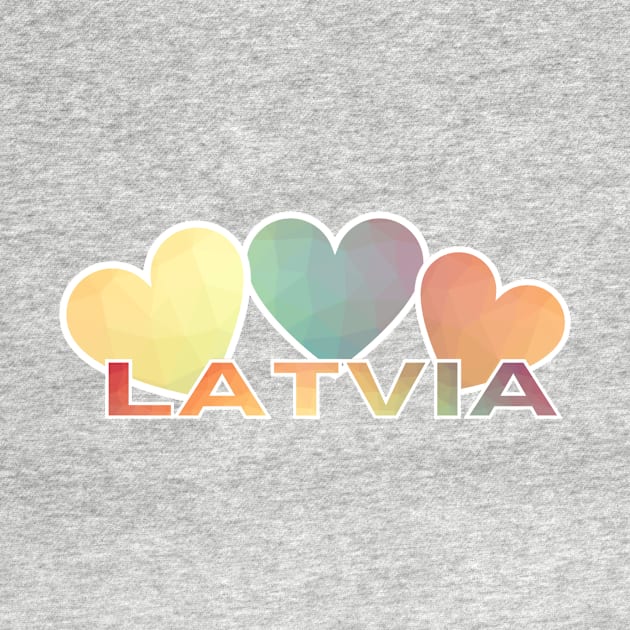Multicoloured Latvian Heart Pattern by LukjanovArt